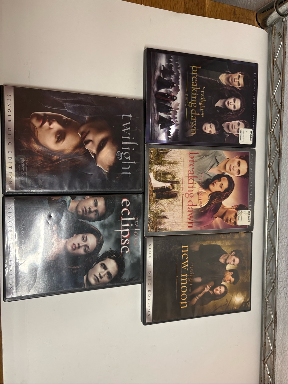 Twilight Saga DVD Set Covers — Black, Brown, Gold Accents
